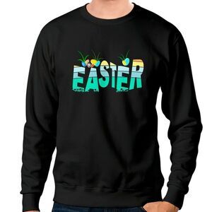 Easter Word Art Religious Quote Graphic Classic Crewneck Sweatshirt
